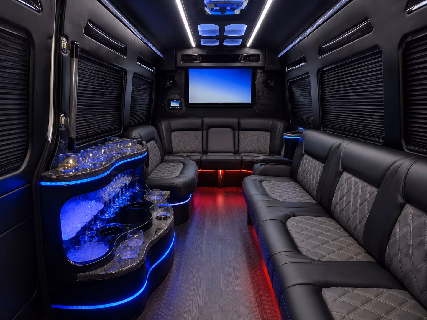 sprinter van transportation to frederik meijer gardens amphitheater in grand rapids